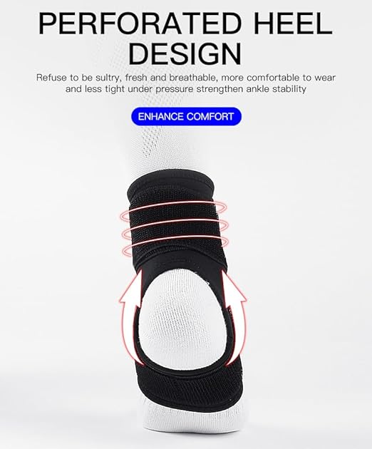 SUJAYU Ankle Brace & Elastic Supports for Men & Women, Ankle Support Ankle Compression Sleeve, Plantar Fasciitis Relief Achilles Tendonitis Brace Achilles Tendonitis Wrap, Pack of 1 (Black, Small)