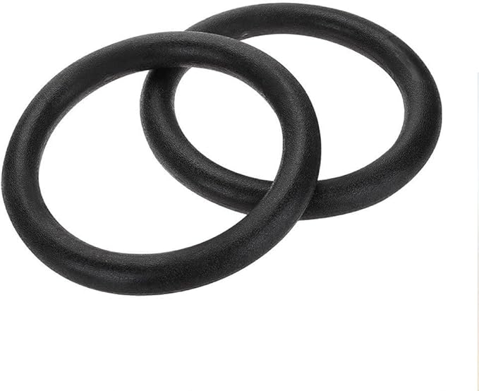 CLISPEED D Ring 2pcs Workout Ring Muscular Cross-Training Strength Bodybuilding Plastic Training Replacement Rings Gymnastic Bodyweight Black for Workouts Cross Gym Fitness