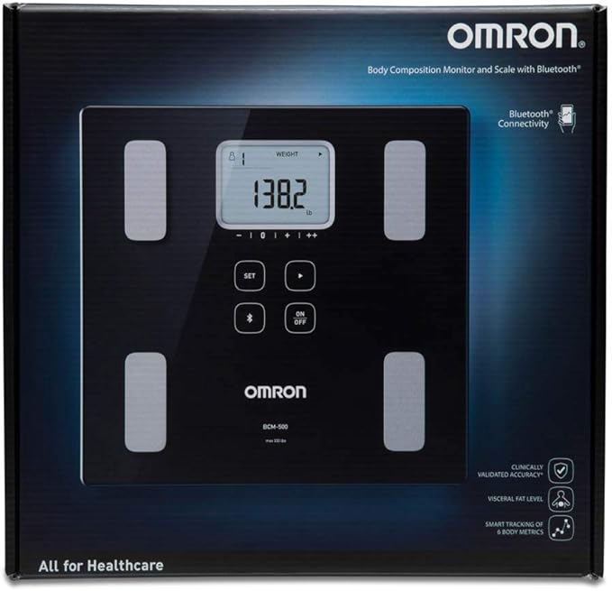 OMRON Body Composition Monitor and Scale - Track Muscle Mass Loss/Gain, Weight, Visceral Fat, BMI - Use OMRON Connect App for Unlimited Storage