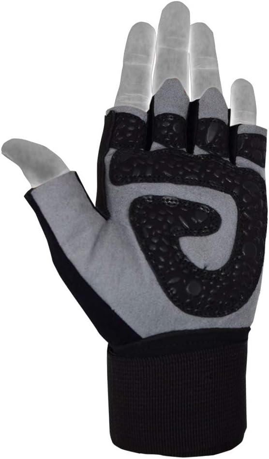 MRX Weight Lifting Pro Level Gloves with 18 Inches Long Wrist Strap Gym Workout Exercise & Fitness in