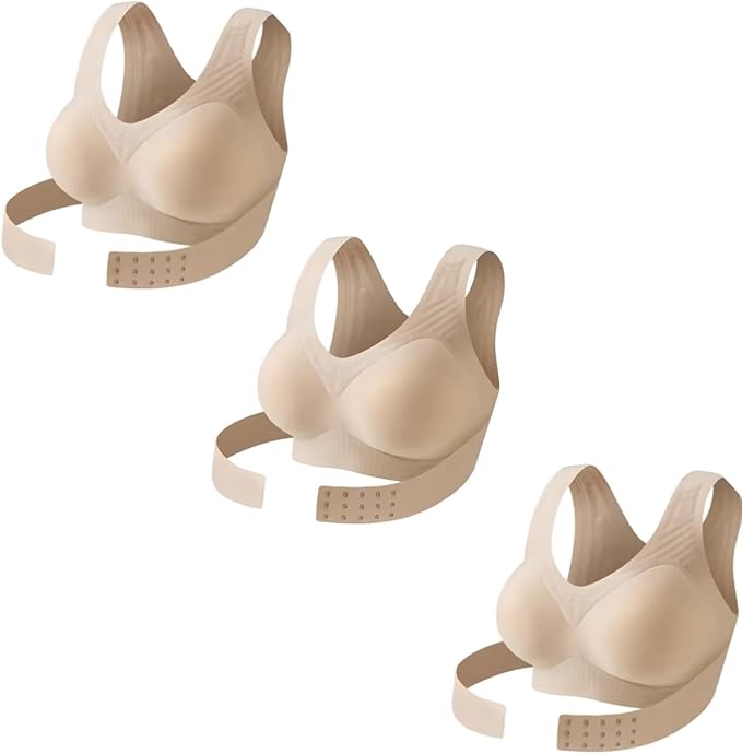 Posture Bras for Women Front Closure Cross Back Wireless Posture Corrector Bra Support Push Up No Underwire Bralettes 2026