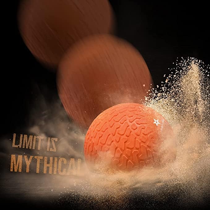 Yes4All Slam Balls, 10-40lb Weighted Ball Weight, Durable PVC Sand Filled Workout Dynamic Slam Ball for Strength Training, Tread, Orange, 25lbs
