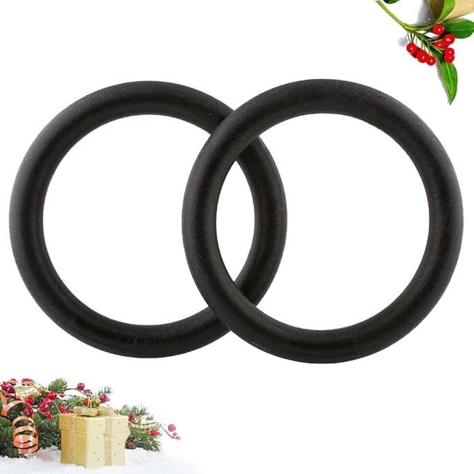 CLISPEED D Ring 2pcs Workout Ring Muscular Cross-Training Strength Bodybuilding Plastic Training Replacement Rings Gymnastic Bodyweight Black for Workouts Cross Gym Fitness
