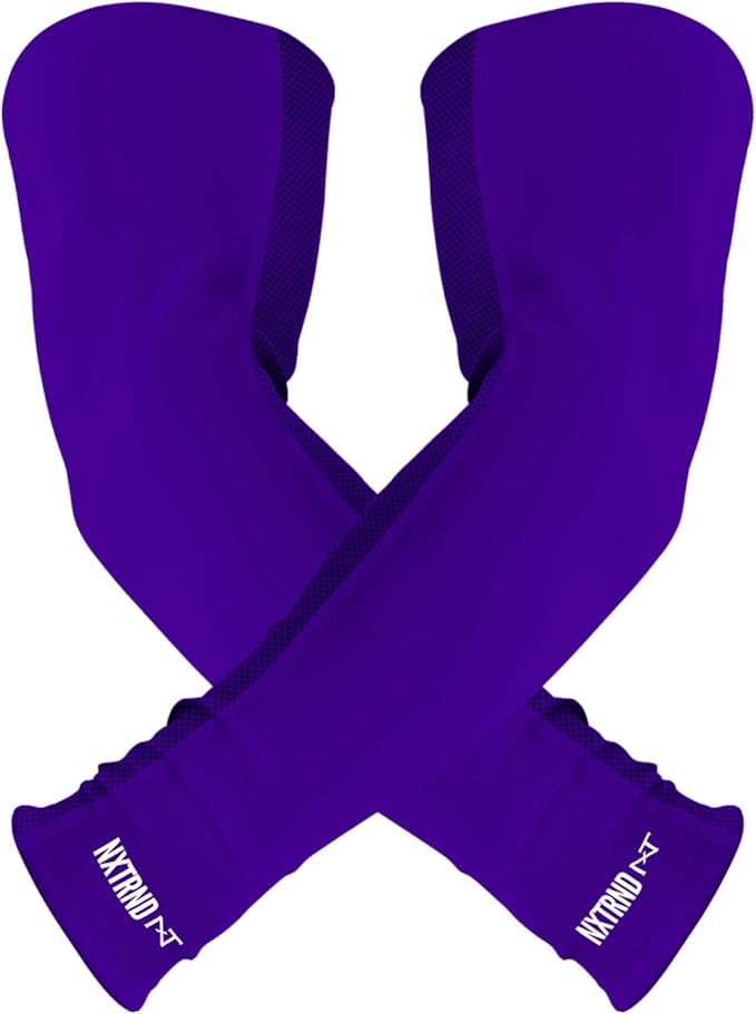 1 Pair Nxtrnd Compression Arm Sleeves for Men, Breathable Football, Basketball, Baseball Accessory, Adult & Kids