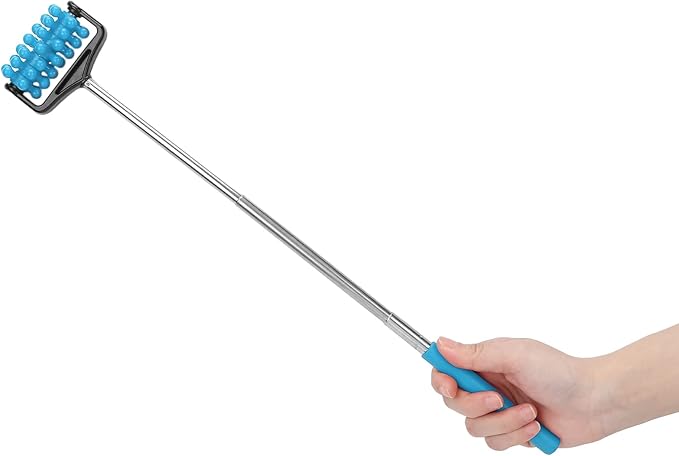 Ymiko Massage Stick, Yoga Massage Stick for Men and Women Granular Body Massage Tool Telescopic Roller Massage Stick Home Neck Leg Back Body Massage Stick(Sky Blue)