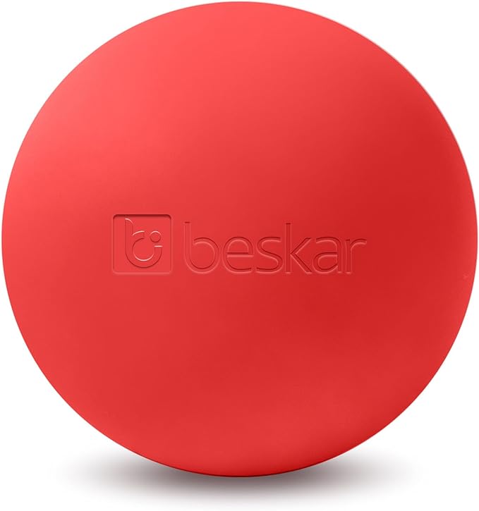 Massage Lacrosse Balls for Myofascial Release, Trigger Point Therapy and Yoga Therapy, Foot Massage Ball to Relieve Plantar Fasciitis Red