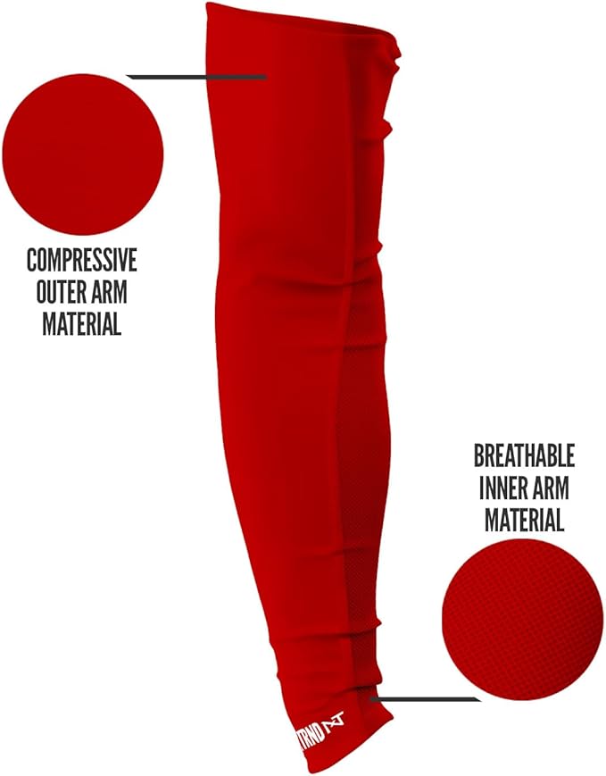1 Pair Nxtrnd Compression Arm Sleeves for Men, Breathable Football, Basketball, Baseball Accessory, Adult & Kids