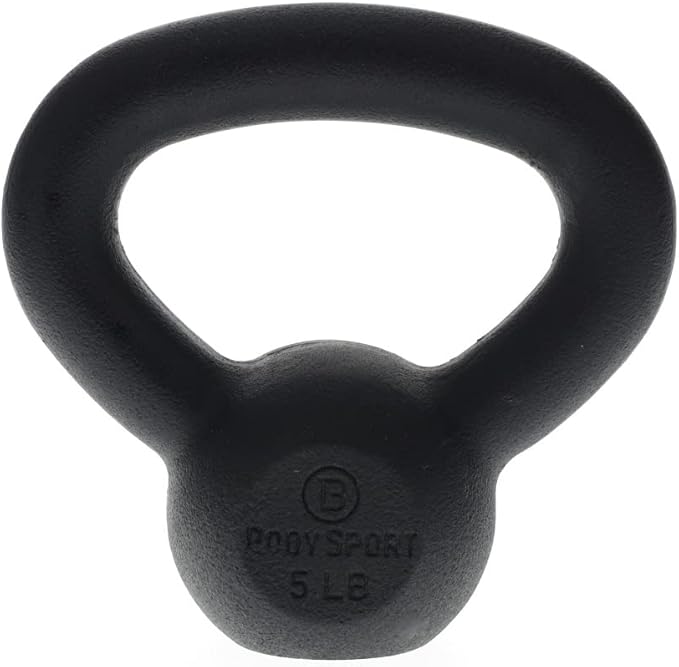 Body Sport Cast Iron Kettlebell - Professional Weight Training Equipment for Home & Gym Workouts