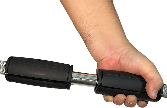 qibylift Dumbbell Handles Grips, Firm Rubber Barbell Grips Fit for Standard Barbell - Dumbell Handles, Silicone Rubber Barbell Grips for Weight Lifting Cable Attachments & Fitness Training