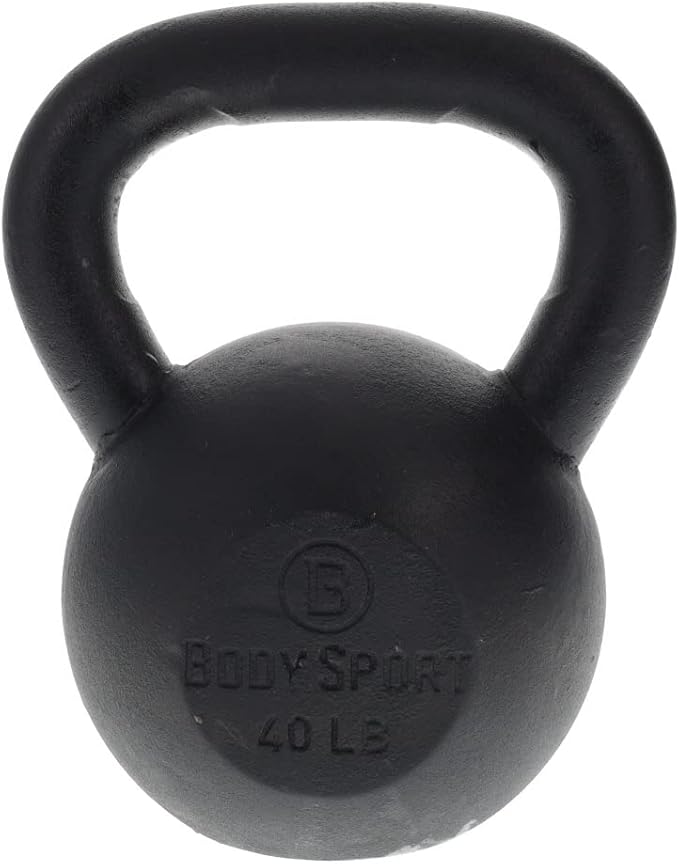 Body Sport Cast Iron Kettlebell - Professional Weight Training Equipment for Home & Gym Workouts