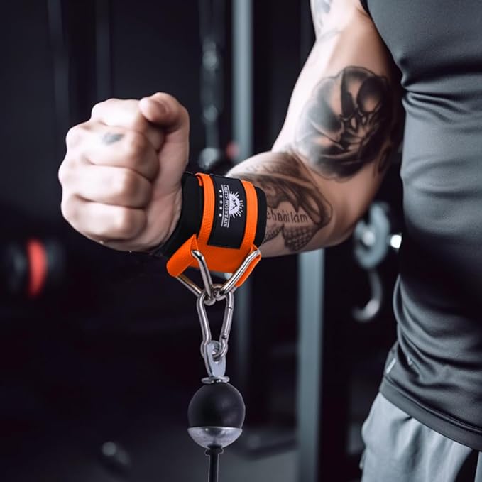 Wrist Cuffs for Cable Machines – Padded & Adjustable Straps for Lateral Raises, Tricep Pushdowns & Strength Training