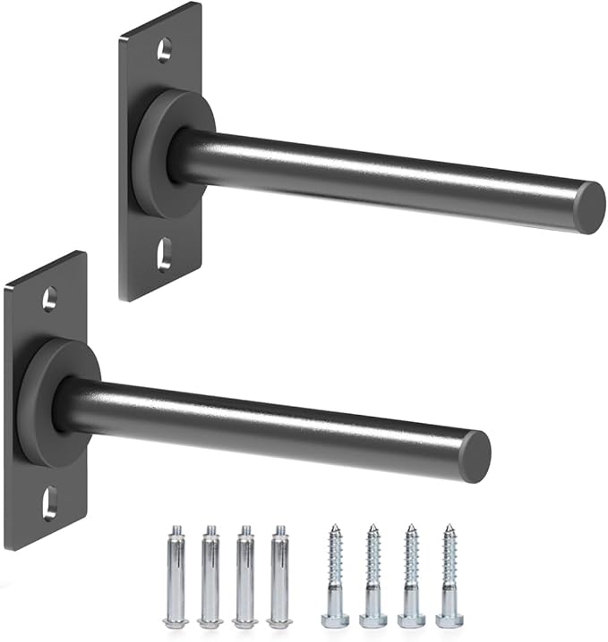 SYL Fitness Wall Mounted Weight Plate Holder, Wall Weight Storage Rack Available in 1" and 2"