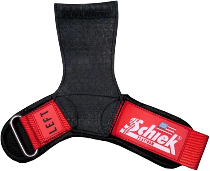 Schiek Sports Model 1907 Platinum Edition Ultimate Grips - 3 in 1 Weight Lifting Straps Wrist Wraps and Grip Pads - Secure Non Slip Control and Comfort for Strength Training