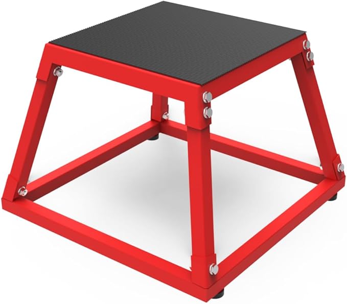 Garvee Steel Plyo Box for Exercise, Plyometric Jumping Box Metal Exercise Step Up Box with Anti-Slip Surface for Home Gym Training