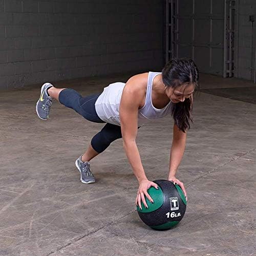 Body-Solid Rubber Medicine Ball - Superior Grip, Textured Surface, Adjustable Air Pressure Fitness Balls - Ideal for Cardio and Core Exercise in Home & Gym Workouts