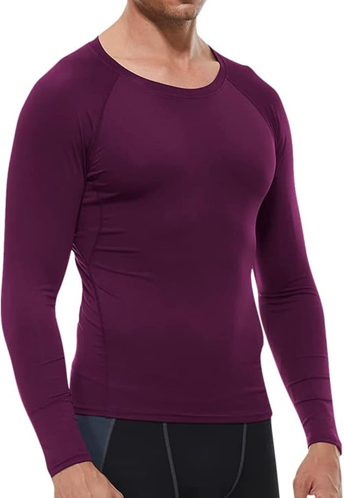 SPVISE 1 or 3 Pack Men's Compression Shirts Long Sleeve Workout Gym T-Shirt Running Top Cool Dry Sports Baselayer Undershirts