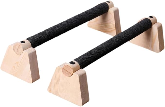 Colaxi 2Pcs Push up Bar Parallettes Bar for Adults Non Slip Base Exercise Home Workout Equipment Wood Push up Stand for Strength Training, Planks Calisthenics, Floor Workouts