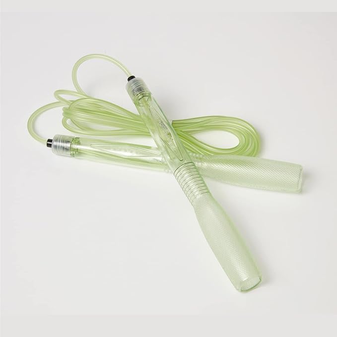 Exercise Jump Rope for Cardio, Boxing, CrossFit - Adjustable Skipping Rope for Men and Women, Lightweight, Tangle Free, Made in Korea(Crystal Gold Jumprope, UA-430)