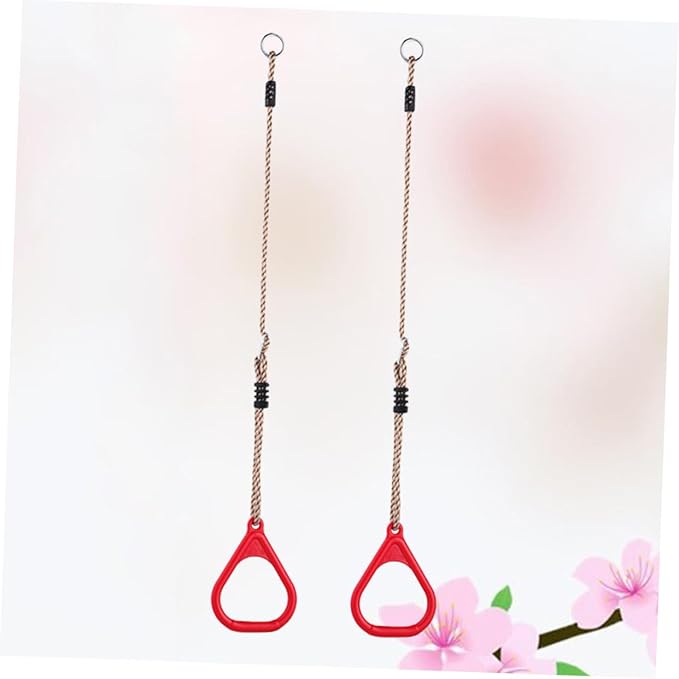 BESPORTBLE Boy Girl's Plastic Gymnastic Rings for Full Body Strength Training Durable Fitness Rings with Smooth Grip Accessories for Boy Girl Outdoor Play and Exercise