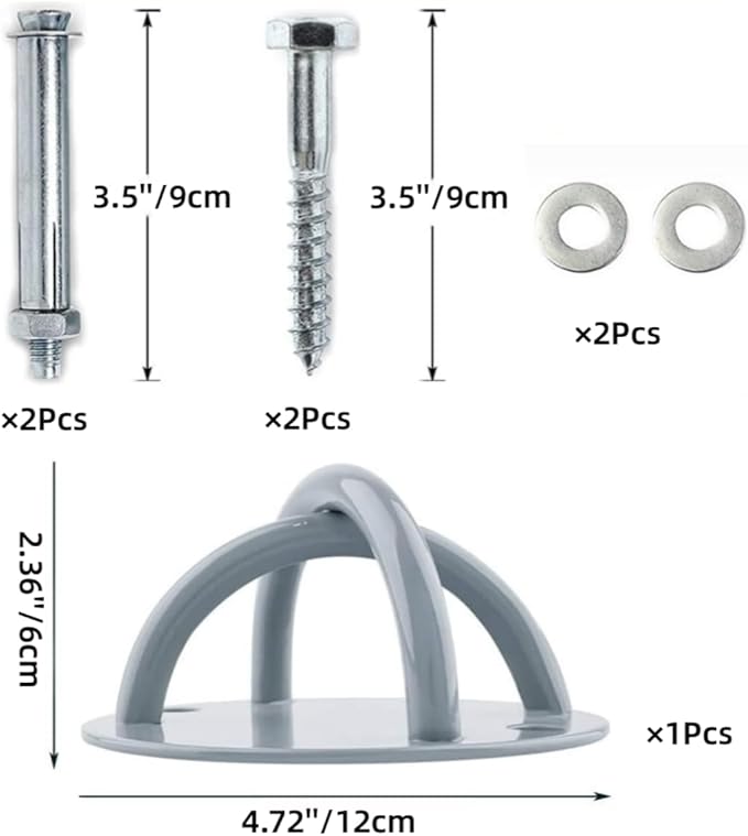 Wall Mount Bracket for X, Yoga Ceiling Mount Suspension Straps for Gymnastic Rings and Aerial Yoga Swing