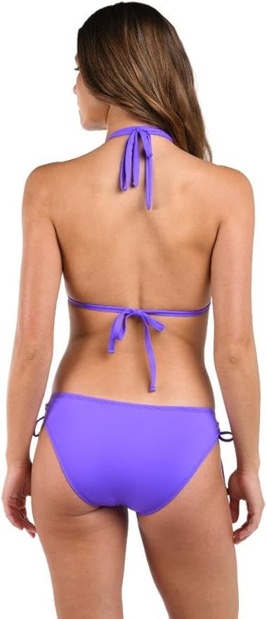 Island Goddess Rouched Halter Bikini Swimsuit Top