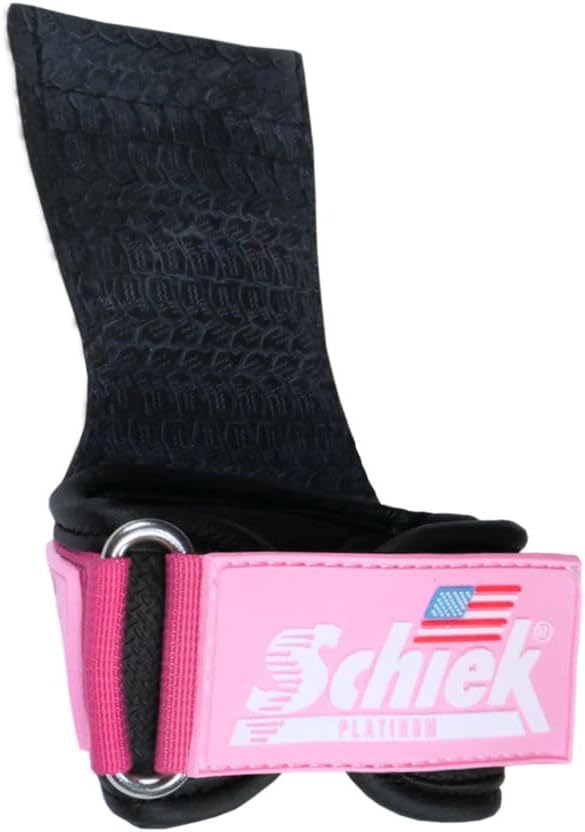 Schiek Sports Model 1907 Platinum Edition Ultimate Grips - 3 in 1 Weight Lifting Straps Wrist Wraps and Grip Pads - Secure Non Slip Control and Comfort for Strength Training
