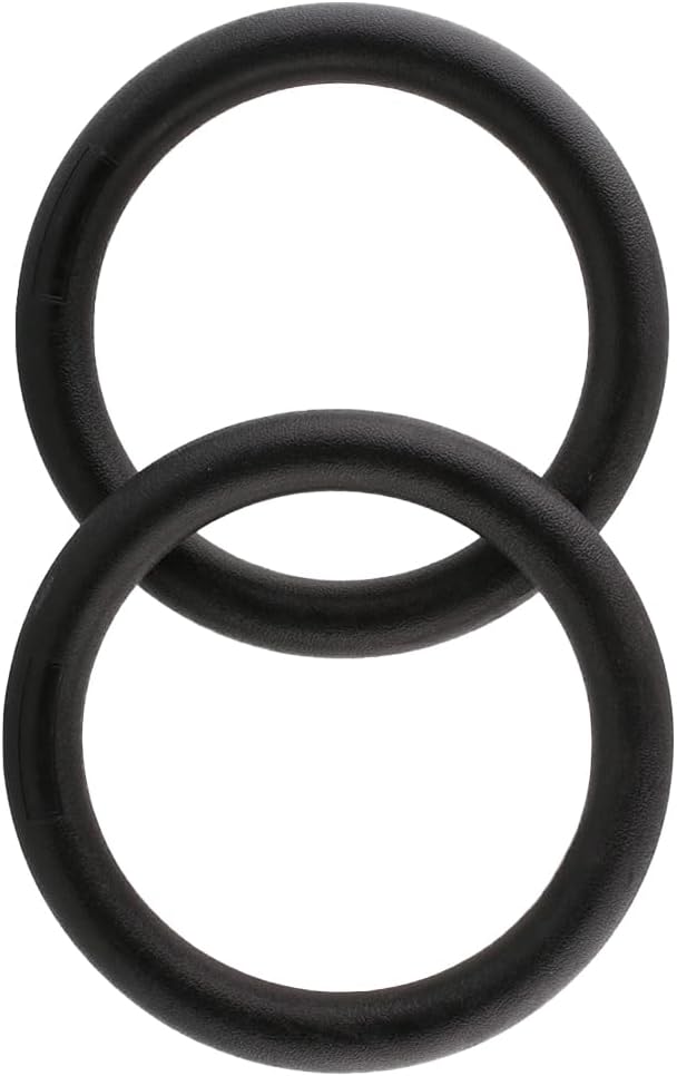 CLISPEED D Ring 2pcs Workout Ring Muscular Cross-Training Strength Bodybuilding Plastic Training Replacement Rings Gymnastic Bodyweight Black for Workouts Cross Gym Fitness