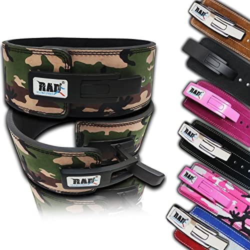 RAD Lever Weight Lifting Gym Belt for Men & Women Size 63 TO107 CM,Thick 10MM & Width 4 Inch Lever Powerlifting Belts for Women Dead Lift Workout Belt Leather Weight Lifting Lever Gym Squat Belt