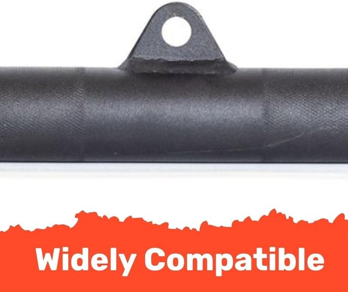Bells of Steel Straight Bar Cable Attachment Fat Straight Bar Cable Machine Attachment, LAT Pull Down Bar, LAT Pull Down Attachment, Thick Diameter Home Gym Accessories