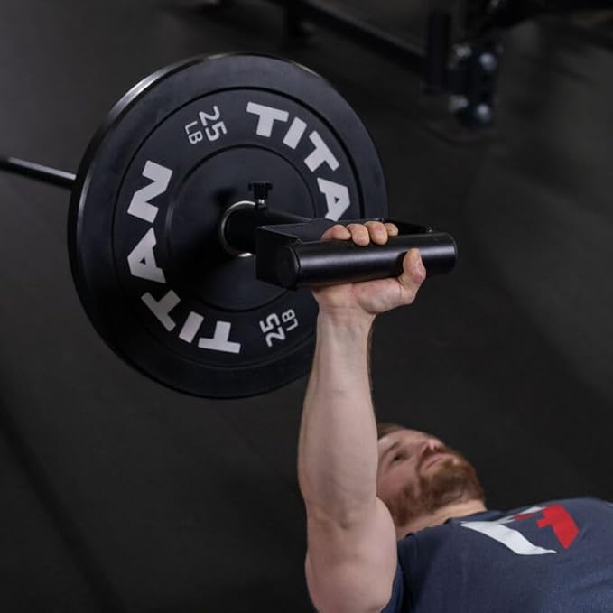 Titan Fitness Single Handle Fat Grip Landmine Press, 1.3" Dia. Smooth Grip, Fits Over Olympic Bar Sleeve & Secures with Threaded Stop Pin, Ideal for Rows, Overhead Presses, Upright Rows, Curls