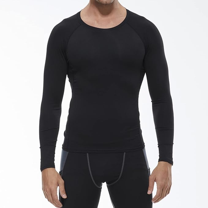 SPVISE 1 or 3 Pack Men's Compression Shirts Long Sleeve Workout Gym T-Shirt Running Top Cool Dry Sports Baselayer Undershirts
