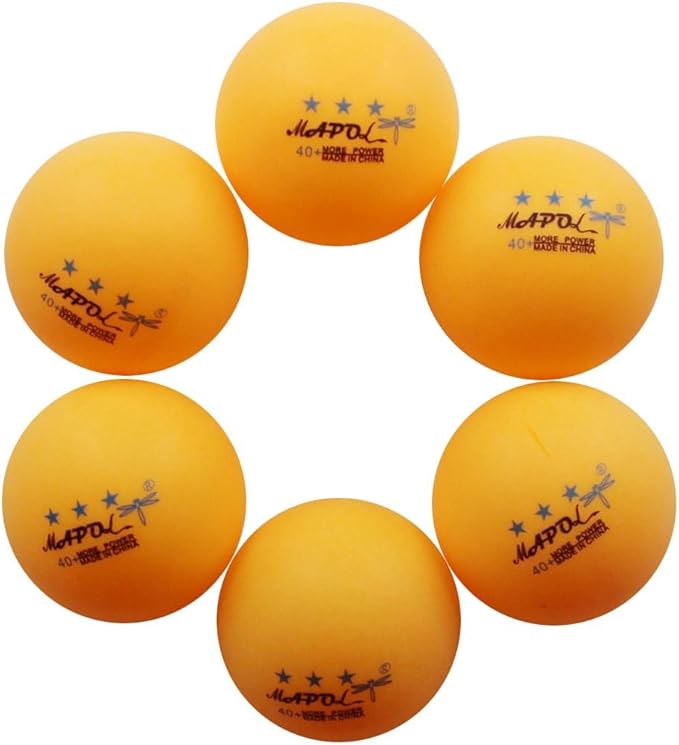 MAPOL 50- Pack Orange 3-Star Premium Ping Pong Balls Bulk,Advanced Training Table Tennis Ball