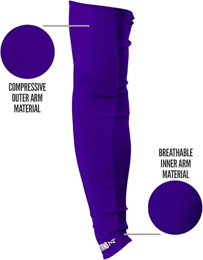 1 Pair Nxtrnd Compression Arm Sleeves for Men, Breathable Football, Basketball, Baseball Accessory, Adult & Kids