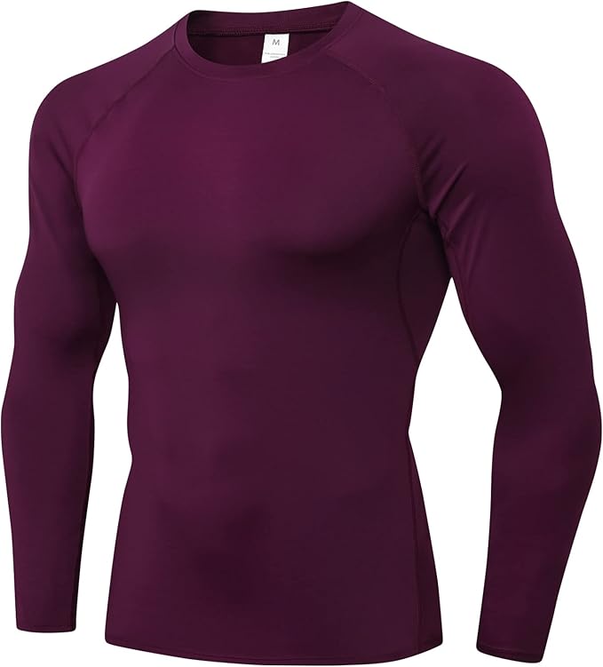 SPVISE 1 or 3 Pack Men's Compression Shirts Long Sleeve Workout Gym T-Shirt Running Top Cool Dry Sports Baselayer Undershirts