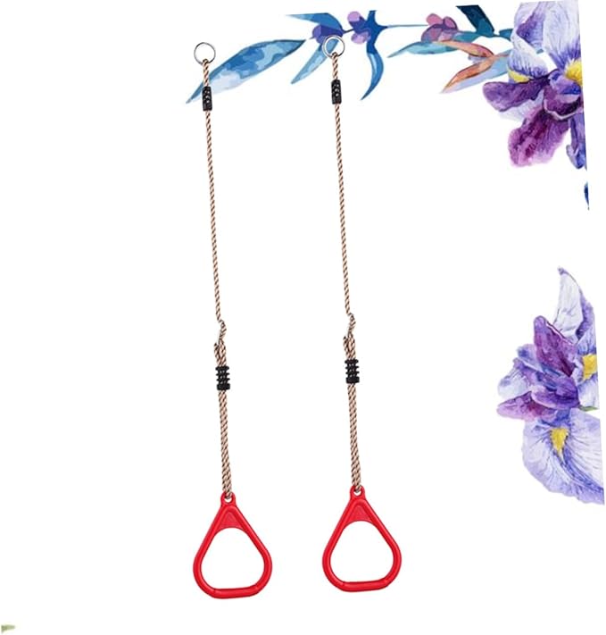 BESPORTBLE Boy Girl's Plastic Gymnastic Rings for Full Body Strength Training Durable Fitness Rings with Smooth Grip Accessories for Boy Girl Outdoor Play and Exercise