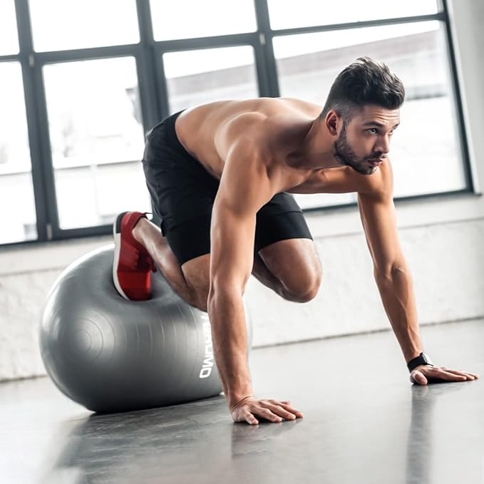 Anti-Burst Pregnancy Exercise Ball – High Weight Capacity Stability Ball for Yoga, Pilates & Labor Support, Eco-Friendly PVC Fitness Ball for Moms, Includes Pump (45cm-95cm)