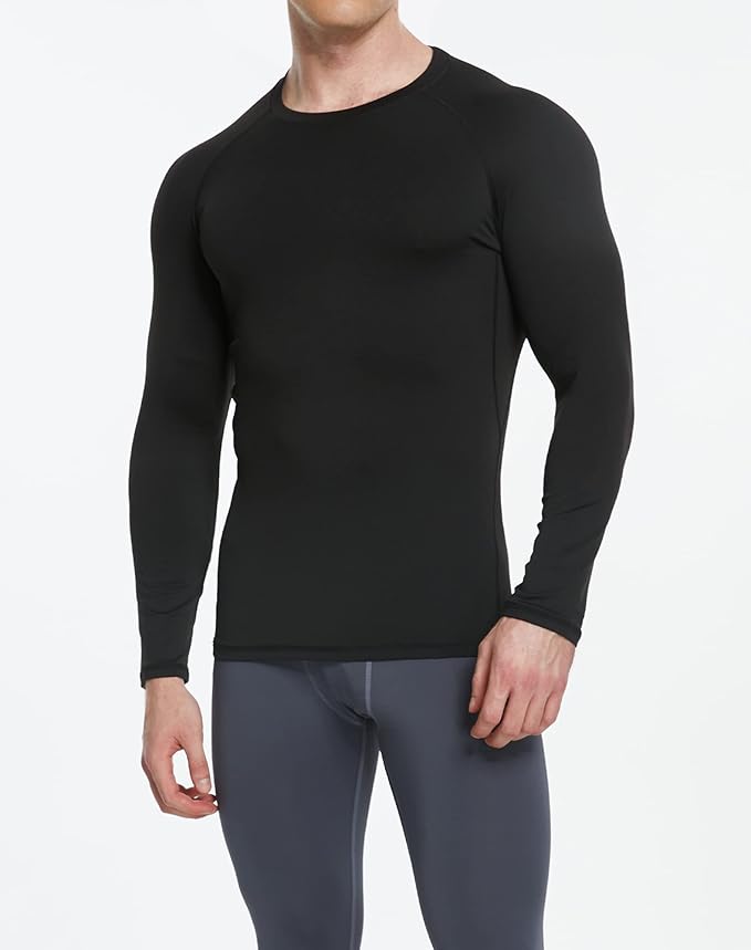 5 or 4 Pack Compression Shirts for Men Long Sleeve Athletic Base Layer Undershirt Gear T Shirt for Workout