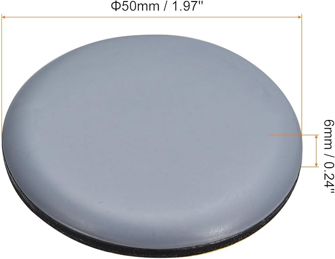 uxcell Furniture Sliders, 12Pcs 2" - PTFE Round Appliance Slider, Self-Adhesive Chair Glides, Chair Leg Floor Protectors for Carpet Hardwood Floors