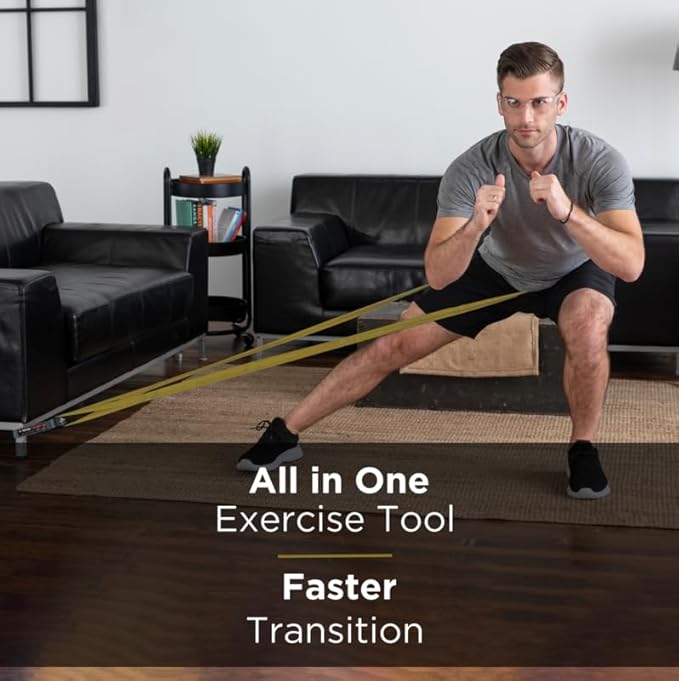 THERABAND CLX Resistance Band with Loops, Fitness Band for Home Exercise and Full Body Workouts, Portable Gym Equipment