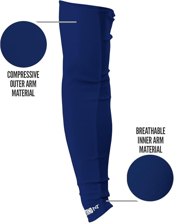 1 Pair Nxtrnd Compression Arm Sleeves for Men, Breathable Football, Basketball, Baseball Accessory, Adult & Kids
