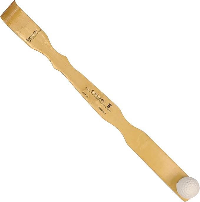 Bamboo 1x Back Scratcher Shoe Horn, 1x Smooth Ball, 1x Back Scratcher Bonger, 1x Travel Size - 4 Total Units