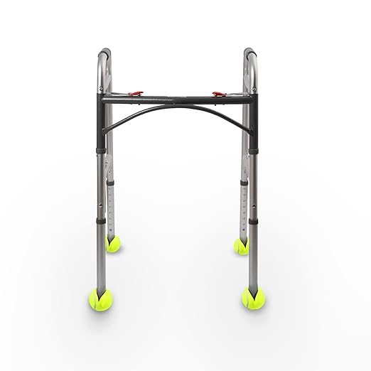 AHS American Hospital Supply Tennis Balls for Walker Legs | Tennis Balls for Walkers for Seniors | Easy Installation Walker Gliders | Pack of 4 Precut Tennis Balls, Yellow