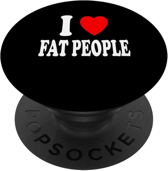 I Heart (Love) Fat People PopSockets Adhesive PopGrip