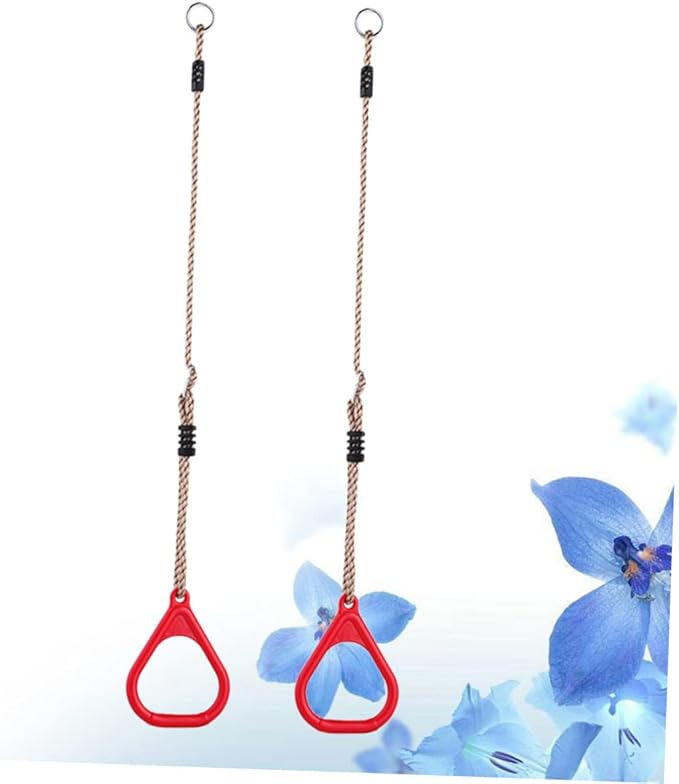 BESPORTBLE Boy Girl's Plastic Gymnastic Rings for Full Body Strength Training Durable Fitness Rings with Smooth Grip Accessories for Boy Girl Outdoor Play and Exercise