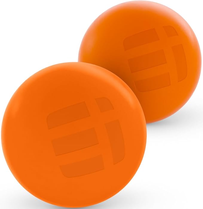 Massage Lacrosse Balls for Deep Tissue Relief - Trigger Point Therapy Ball Set for Plantar Fasciitis, Myofascial Release for Back, Shoulder, Foot - Massage Ball Roller - 2 Pack (Orange)