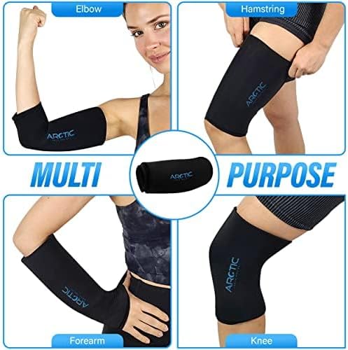 2 Pack - Premium Cold Therapy Compression Ice Sleeve, Knee Ice Pack Wrap for Injuries, Elbow, Quad & Hamstring Relief, Flexible & Reusable Cold Wrap Recovery for Meniscus, ACL, MCL, Ice & Heat Therapy