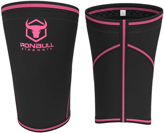 Iron Bull Strength Knee Sleeves 7mm (1 Pair) - Compression Brace & Knee Sleeve For Weightlifting, Powerlifting & Cross Training - Knee Support for Squats - Men & Women