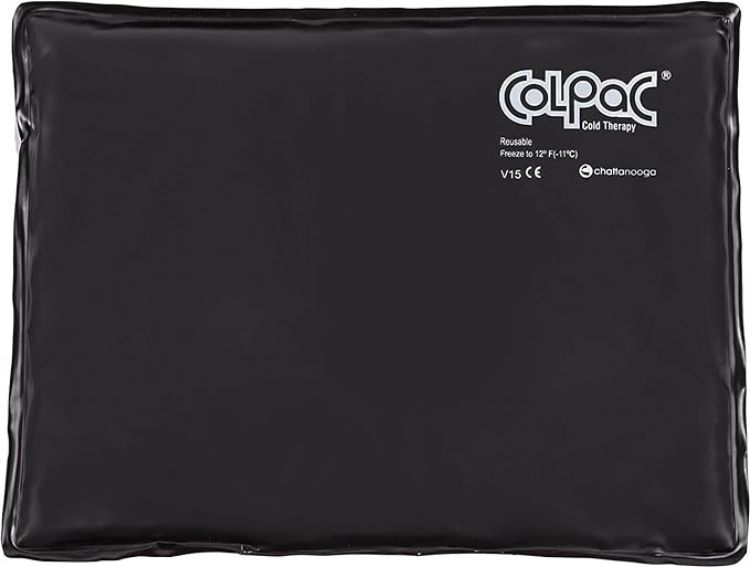 Chattanooga ColPac - Reusable Gel Ice Pack - Black Polyurethane - Standard - 10 in x 13.5 in - Cold Therapy - Knee, Arm, Elbow, Shoulder, Back - Aches, Swelling, Bruises, Sprains, Inflammation