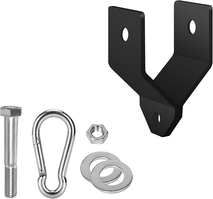 Power Rack Shackle Band Attachment Custom Pulley System Accessories,Squat Rack Crossmember Shankle Bolts DIY Cage Add on LAT Pull Down Bar Tool for Grm