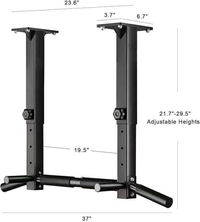 Wall Mount Pull Up Bar, Joist Beam Rafter Mount Pull-up Bar, Ceiling Mounted Chin Up Bar for Home Gym with Punching Bag Hanger